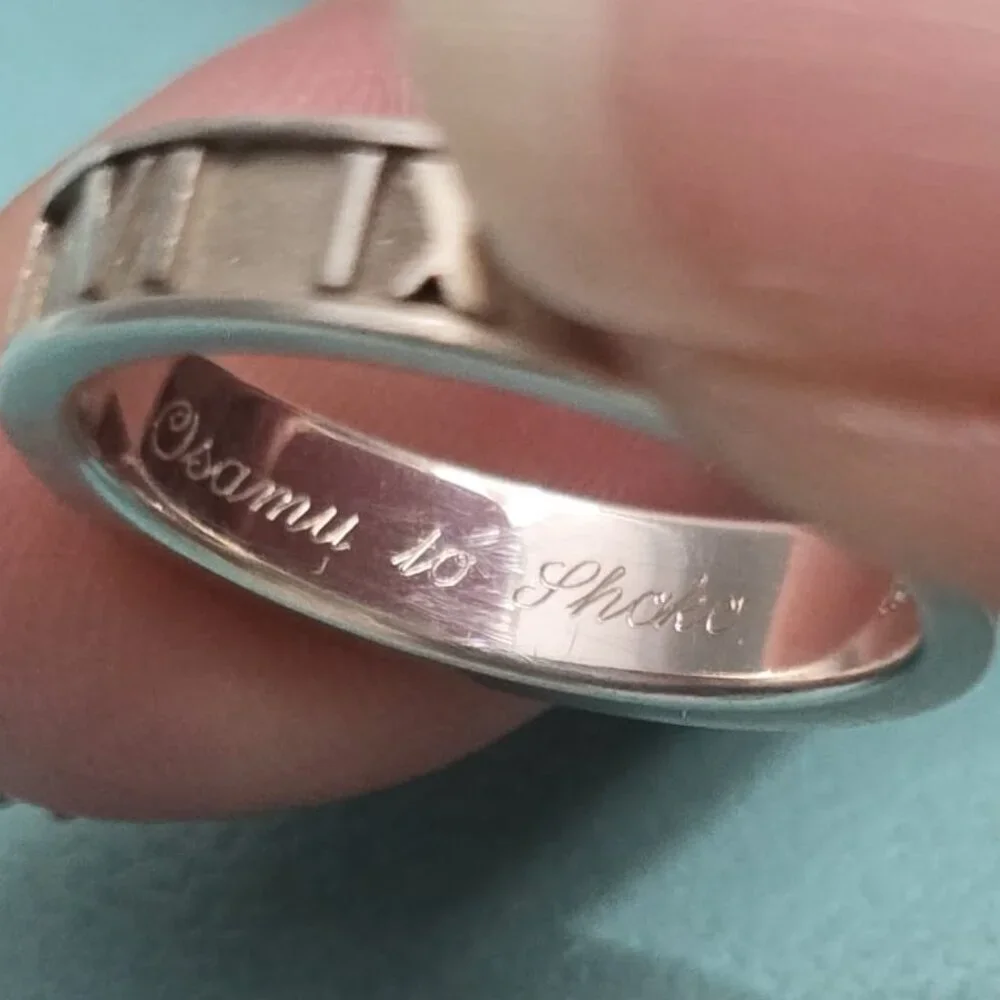 Tiffany & Co. Sterling Silver Size 5 Atlas Roman Numeral Band Ring